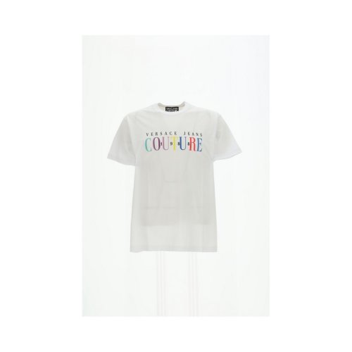  VERSACE JEANS COUTURE 女士白色棉质短袖T恤 72GAHT06 CJ00T 003 PLFSX
