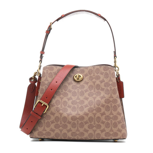 COACH/蔻驰21新品WILLOW经典标志帆布PVC女士手提单肩斜挎包C2745
