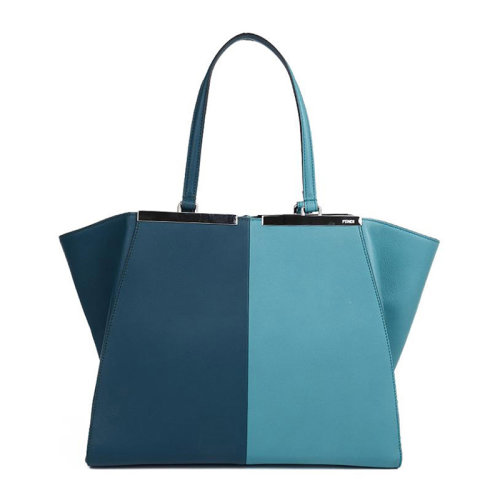 FENDI/芬迪 女士拼色牛皮磁扣开合手提包单肩包托特包购物包女包 8BH272-N5T 多色可选