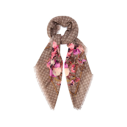 GUCCI/古驰【22春夏新款】女士羊毛方巾围巾披肩 508797 3G200