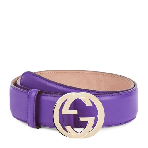 GUCCI/古驰 女士牛皮双G金头腰带商务休闲女款板扣式皮带 370543-AP00G-5235