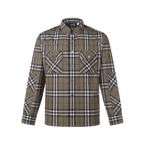 BURBERRY/博柏利 男士长袖衬衫 男款棉质长袖衬衫格纹 80442181