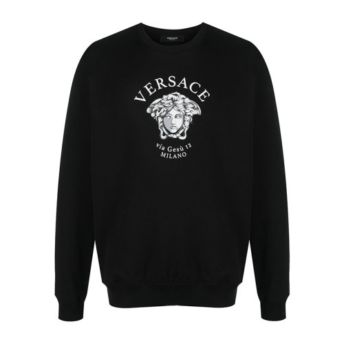 VERSACE 范思哲 男士 服装  圆领美杜莎字母LOGO印花棉质卫衣套头衫 男卫衣