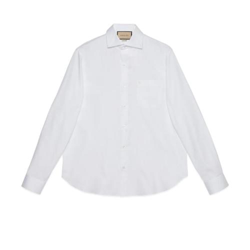  GUCCI古驰 22年秋冬 男士 饰双G棉质衬衫 699560 ZAJOM 9000