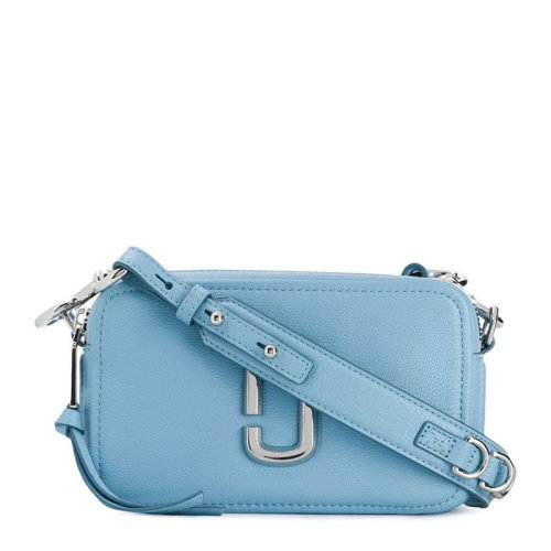 Marc Jacobs/马克雅各布斯 女士薄雾蓝牛皮革经典金属徽标装饰拉链开合单肩包斜挎包相机包女包 M0014591-453