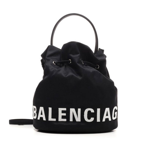 Balenciaga/巴黎世家 女包 女士 品牌字母LOGO 黑色束口手提包单肩包斜挎包 619459H852N1000 ZWJ0012CD