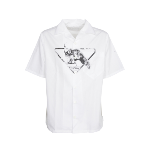 PRADA/普拉达 翻领短袖T恤衬衫  UCS33910I0