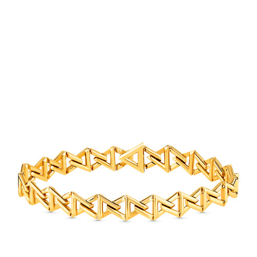 Louis Vuitton/路易威登 LV VOLT系列 经典款小号18k金黄金一体式表扣手链Q95972