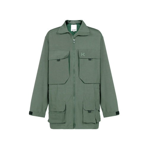 KENZO/高田贤三 男士大衣 男士棉/粘胶纤维超大版工装大衣外套 5OU305 1NA