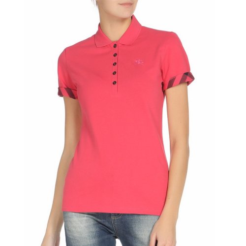 BURBERRY/博柏利 女装 服饰 时尚休闲 棉质半袖开襟衫 女士短POLOT恤 386665