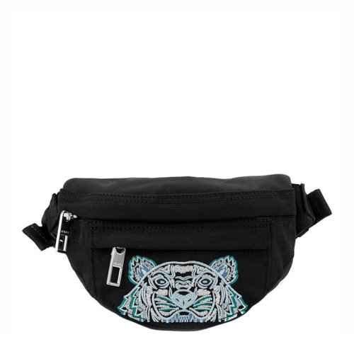 KENZO/高田贤三 凯卓男包 男士 黑色虎头印花时尚腰包 FA65SF307F20.99F