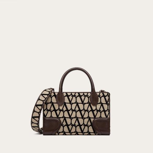  VALENTINO华伦天奴 22年秋冬 女士 手提包 PETIT CABAS LA QUATRIEME EN TOILE ICONOGRAPHE 2W