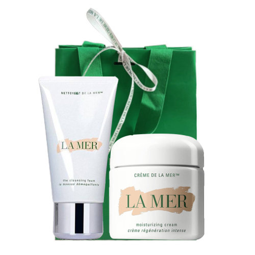 La Mer/海蓝之谜 护理套装（精华面霜100ml+净透洁面泡沫125ml）新疆不发货
