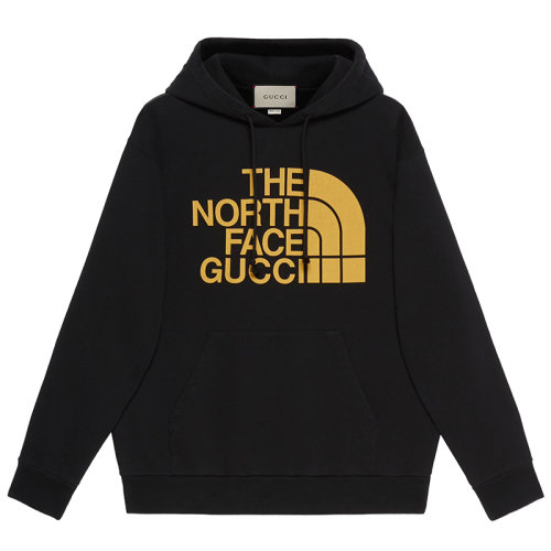 GUCCI/古驰      The North Face联名系列 男士黑色织带印花棉质卫衣651724XJDCM1131
