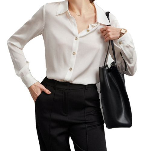 GeleiStory/GeleiStory  春夏新款职业西装内搭长袖桑蚕丝上衣春   女装＞女士衬衫＞女士长袖衬衫