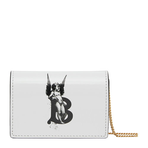 BURBERRY/博柏利 天使印花小牛皮卡片夹（含可拆式背带）80247381