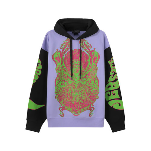 VERSACE/范思哲 男士棉质宽松版薄绒款连帽长袖卫衣运动衫 1003985 1A02859