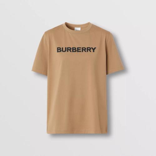  BURBERRY 22年秋冬 女士 徽标印花棉质 T 恤衫 80607031