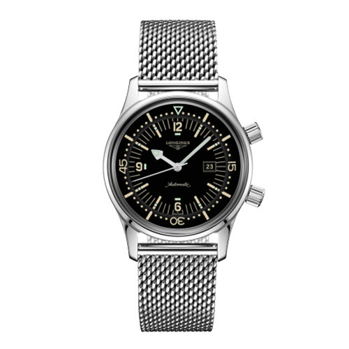 LONGINES/浪琴 经典复刻系列 自动机械表黑盘钢链女表36毫米L3.374.4.50.6