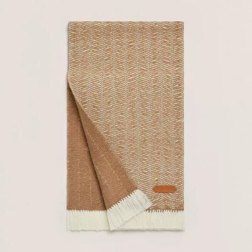  HERMES爱马仕 22年秋冬 女士 围巾 Echarpe Wavy Double Face Chameau H269106S 01