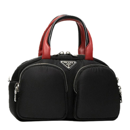 PRADA/普拉达  女士黑色三角徽标手提包 1BB062-2CKI-F0D9A-V-OOO