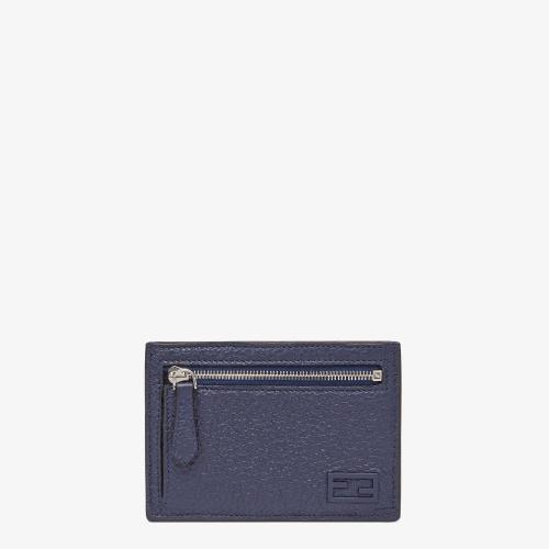  FENDI芬迪 22年春夏 男士 卡包 蓝色皮质卡夹 7M0310AGQZF1FTO