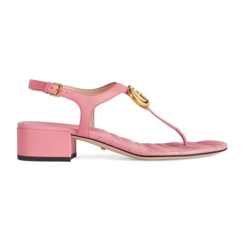  GUCCI古驰 22年秋冬 女士 女士双G凉鞋 674840 BKO00 5815