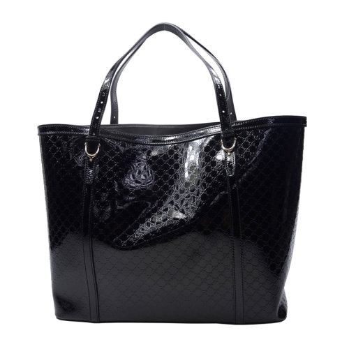 GUCCI/古驰 女士漆皮经典双G logo编织手提包单肩包