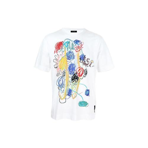  FENDI/芬迪 男士白色棉质短袖T恤 FY0936 AH0P F0QA0 PLFSX