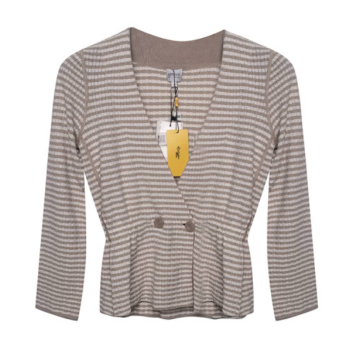 ARMANI COLLEZIONI/阿玛尼卡尔兹 白色条纹女士上衣   RMG05MRM04M