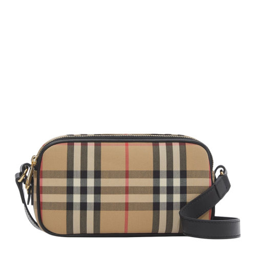 BURBERRY/博柏利 斜挎包 帆布/牛皮 女士典藏米色织物单肩斜挎包 80223451