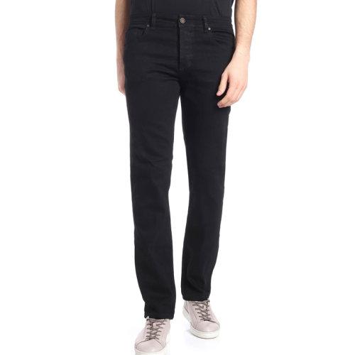 VERSACE JEANS/范思哲牛仔 男士黑色棉质混纺涤纶背面饰有徽标刺绣牛仔裤休闲裤长裤男裤 A2GSA0S3-64121-899