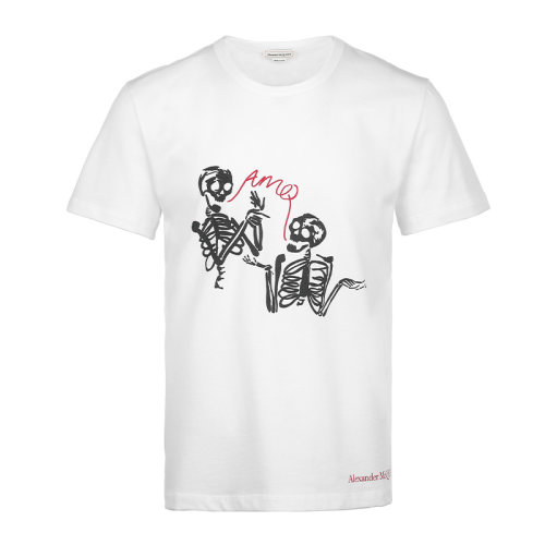 Alexander McQueen/亚历山大麦昆22新品男士短袖T恤男士T恤682529QSZ61