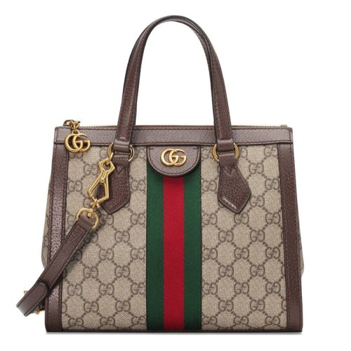 GUCCI/古驰 Ophidia新款女士小号米色帆布单肩手提包547551 K05NB 8745