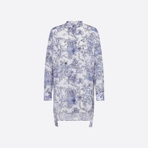  DIOR迪奥 22年秋冬 女士 长袖衬衫 长款衬衫 311B54A3845_X0825