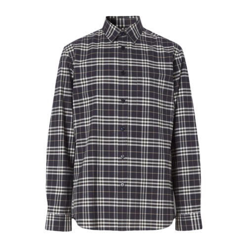 BURBERRY/博柏利 小格纹弹力棉男士长袖衬衫80258451