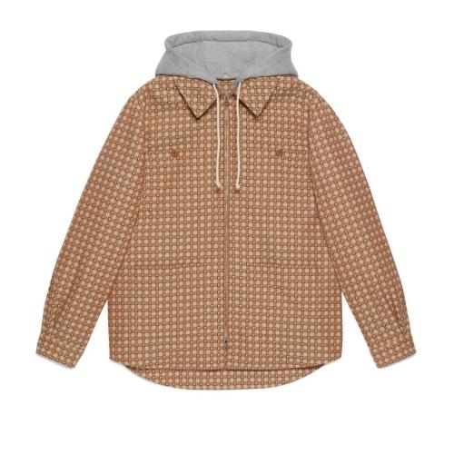  GUCCI古驰 22年秋冬 男士 兜帽方形G棉质夹克 694144 ZAJJS 2184