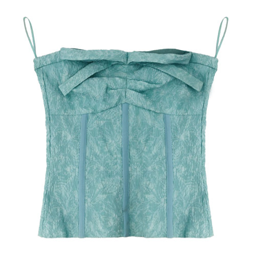 MOSCHINO/莫斯奇诺蓝色女士抹胸上衣背心