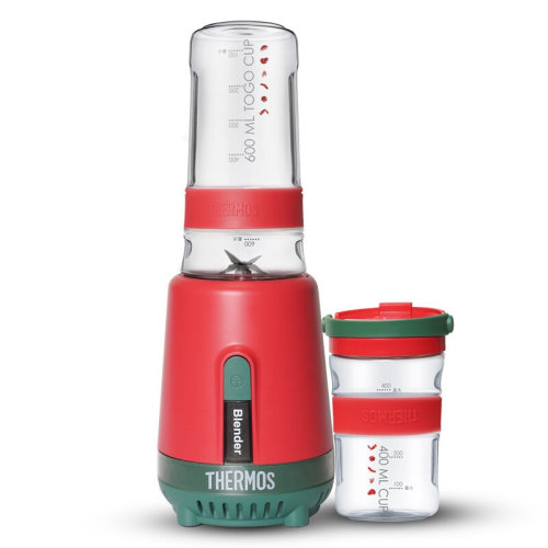 THERMOS/膳魔师 多功能料理机家用搅拌机婴儿辅食机双杯果蔬榨汁电动果汁机 EHA-2222A-R