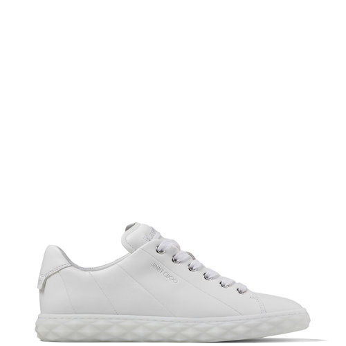 Jimmy Choo/周仰杰 22年秋冬新款 DIAMOND LIGHT系列 女士深白色纳帕羊皮低帮运动鞋DIAMONDLIGHTFNAP-WHITE