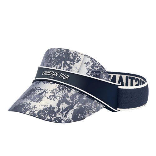 DIOR/迪奥 22年春夏新款 女士蓝色饰Toile de Jouy银色镜面图案遮阳帽CLUBV1UXT_31B4