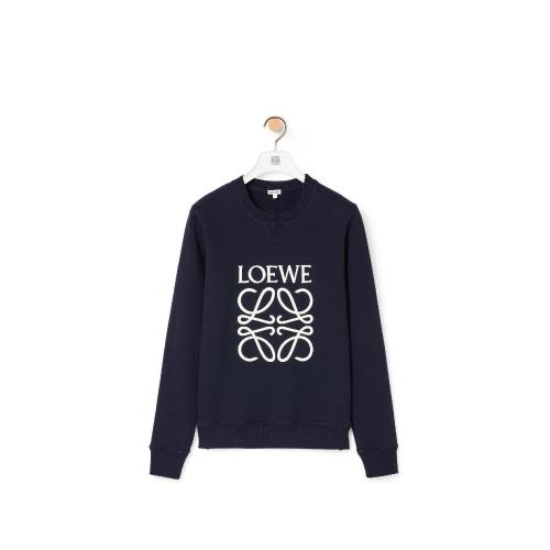  LOEWE罗意威 22年秋冬 男士 卫衣 棉质 Anagram 刺绣运动衫 H526341XA1-5110 预定商品1-3周发货