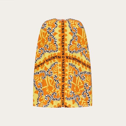  VALENTINO华伦天奴 22年秋冬 女士 连衣裙 ROBE EN CREPE DE CHINE a IMPRIMé MINI BANDANA 1