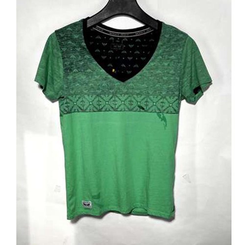 ARMANI JEANS/阿玛尼牛仔/绿色男士短袖T恤