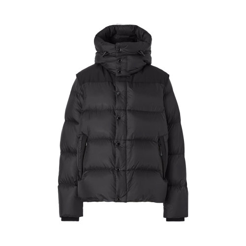 BURBERRY/博柏利 男士黑色聚酰胺连帽外套羽绒服 8043844