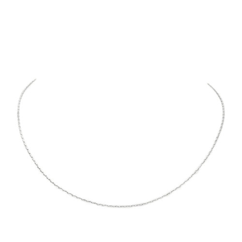 CARTIER/卡地亚 经典款 18K金白金精细链环素链项链B7012000