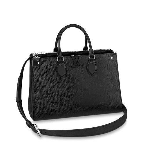 Louis Vuitton/路易威登 21新款 CABAS GRENELLE MM系列 黑色粒面 Epi 皮革同色lv徽标手提单肩斜挎托特包M57685