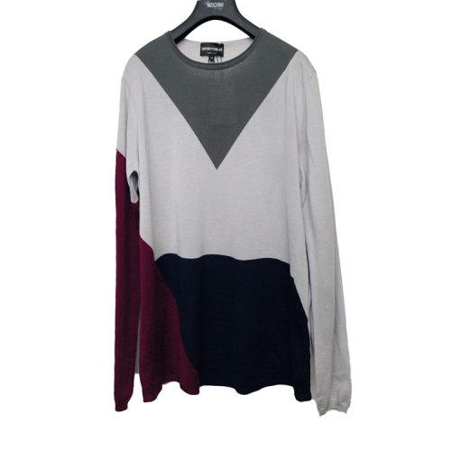 Emporio Armani/安普里奥阿玛尼 蓝色灰色拼色针织衫 N1M17M N115M