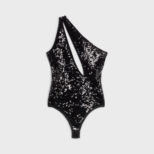  CELINE赛琳思琳 22年秋冬 女士 连体衣 亮片钢圈紧身上衣 2A83X879Q.38NO