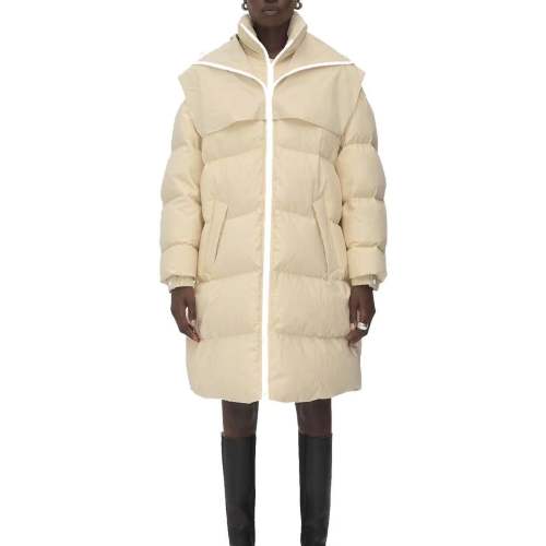 Bottega Veneta/葆蝶家  新款磨砂府绸棉麻色隐藏式兜帽女士羽绒服669353VKH509217【主推】